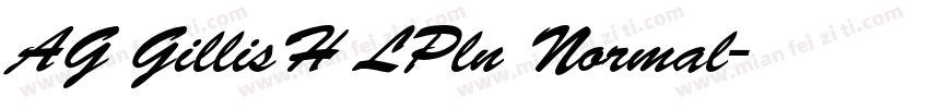 AG GillisH LPln Normal字体转换